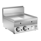 Gastro-inox Mareno M1-600 Gasbakplaat Met Half Gladde/geribbelde Roestvrijstalen Plaat, 80cm