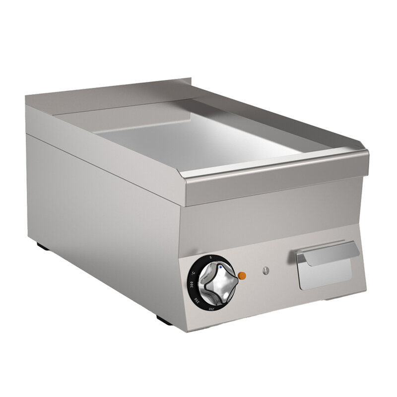 Gastro-inox Mareno M1-600 Elektrische Bakplaat Met Gladde Roestvrijstalen Plaat, 40cm