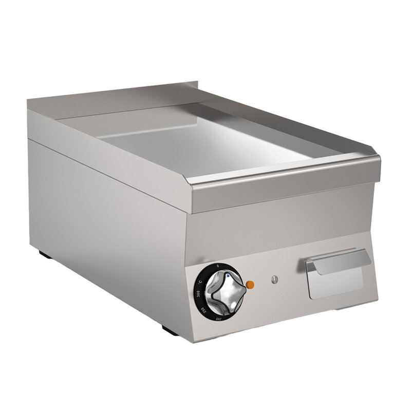 Gastro-inox Mareno M1-600 Elektrische Bakplaat Met Gladde Verchroomde Plaat, 40cm