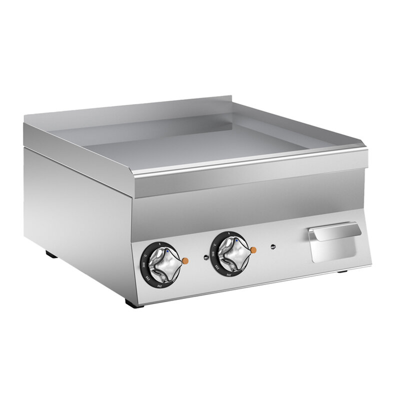 Gastro-inox Mareno M1-600 Elektrische Bakplaat Met Gladde Verchroomde Plaat, 60cm