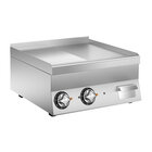 Gastro-inox Mareno M1-600 Elektrische Bakplaat Met Half Gladde/geribbelde Roestvrijstalen Plaat, 60cm