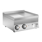 Gastro-inox Mareno M1-600 Elektrische Bakplaat Met Half Gladde/geribbelde Verchroomde Plaat, 60cm