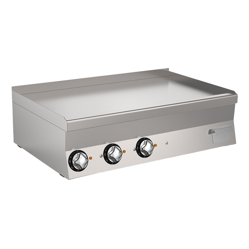 Gastro-inox Mareno M1-600 Elektrische Bakplaat Met Gladde Verchroomde Plaat, 100cm