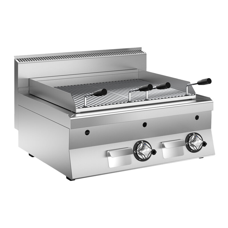 Gastro-inox Mareno M1-600 Lavasteengrill 80cm