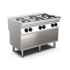 Gastro-inox Mareno M0-700 Line Kooktoestel 6 Ronde Kookplaten, 120cm