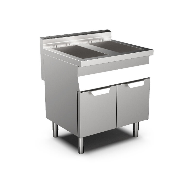 Gastro-inox Mareno M0-700 Line Gasfriteuse 2x 15 Liter, 80cm