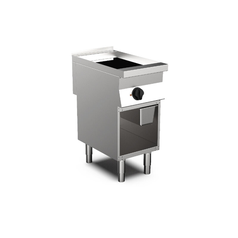 Gastro-inox Mareno M0-700 Line Gasbakplaat Met Gladde Roestvrijstalen Gladde Plaat, 40cm