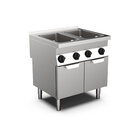 Gastro-inox Mareno M0-700 Line Elektrische Pastakoker 80cm, 2x GN 1/1, 2x 28 Liter, Staand Model