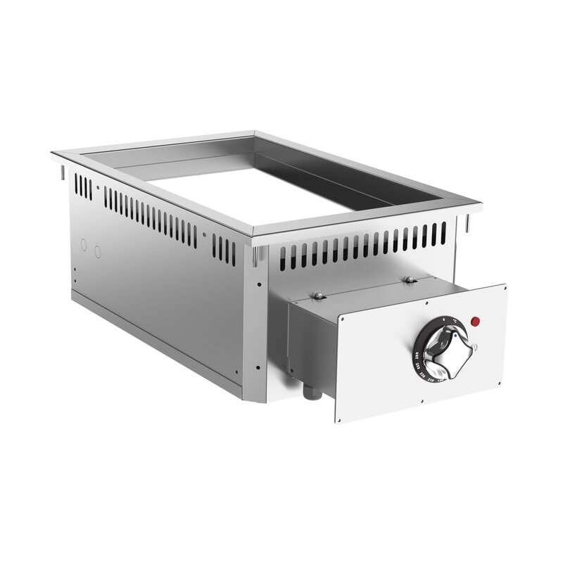 Gastro-inox Mareno 700 Drop-in Bakplaat 40cm, Verchroomd Bakoppervlak