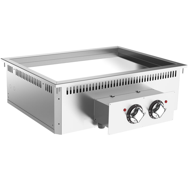 Gastro-inox Mareno 700 Drop-in Bakplaat 80cm, Verchroomd Bakoppervlak