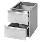 Gastro-inox Ladeblok Van Roestvrijstaal Met 2 Laden Voor Werktafels Tot 70cm Diep
