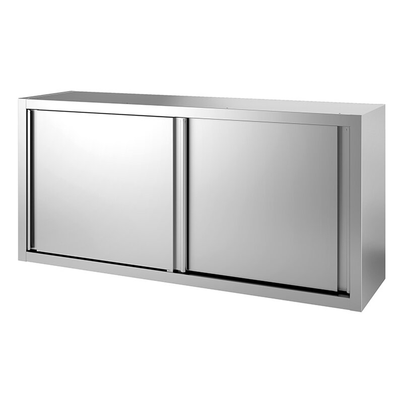 Gastro-inox Wandkast Van Roestvrijstaal Met Schuifdeuren, 1700(l)x400(d)x660(h)mm
