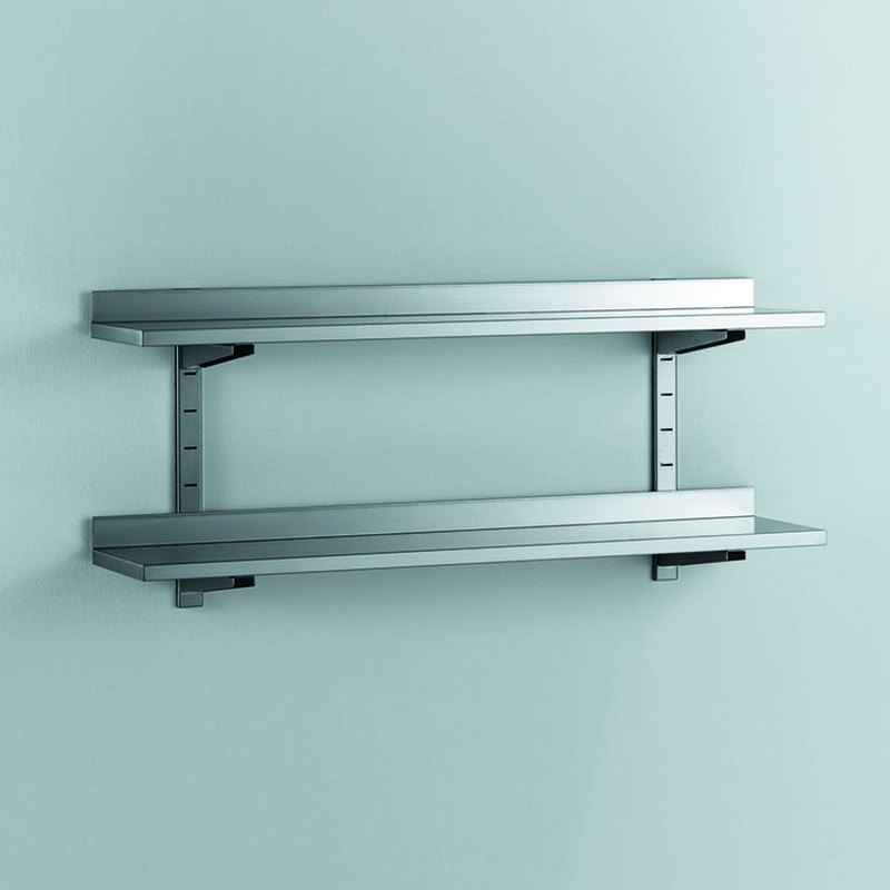 Gastro-inox Dubbele Wandplank Van Roestvrijstaal, 2000(l)x400(d)mm