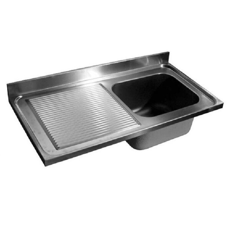 Gastro-inox Spoeltafelwerkblad Bak R Roestvrijstaal Aisi 304, 1200(l)x700(d)x40(h)mm