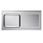 Gastro-inox Spoeltafelwerkblad Bak L Roestvrijstaal Aisi 304, 1400(l)x700(d)x40(h)mm