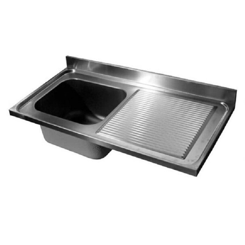 Gastro-inox Spoeltafelwerkblad Bak L Roestvrijstaal Aisi 304, 1400(l)x700(d)x40(h)mm