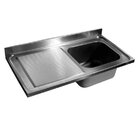 Gastro-inox Spoeltafelwerkblad Bak R Roestvrijstaal Aisi 304, 1400(l)x700(d)x40(h)mm