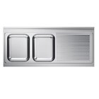 Gastro-inox Spoeltafelwerkblad Bakken L Roestvrijstaal Aisi 304, 1600(l)x700(d)x40(h)mm