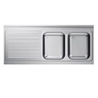 Gastro-inox Spoeltafelwerkblad Bakken R Roestvrijstaal Aisi 304, 1600(l)x700(d)x40(h)mm
