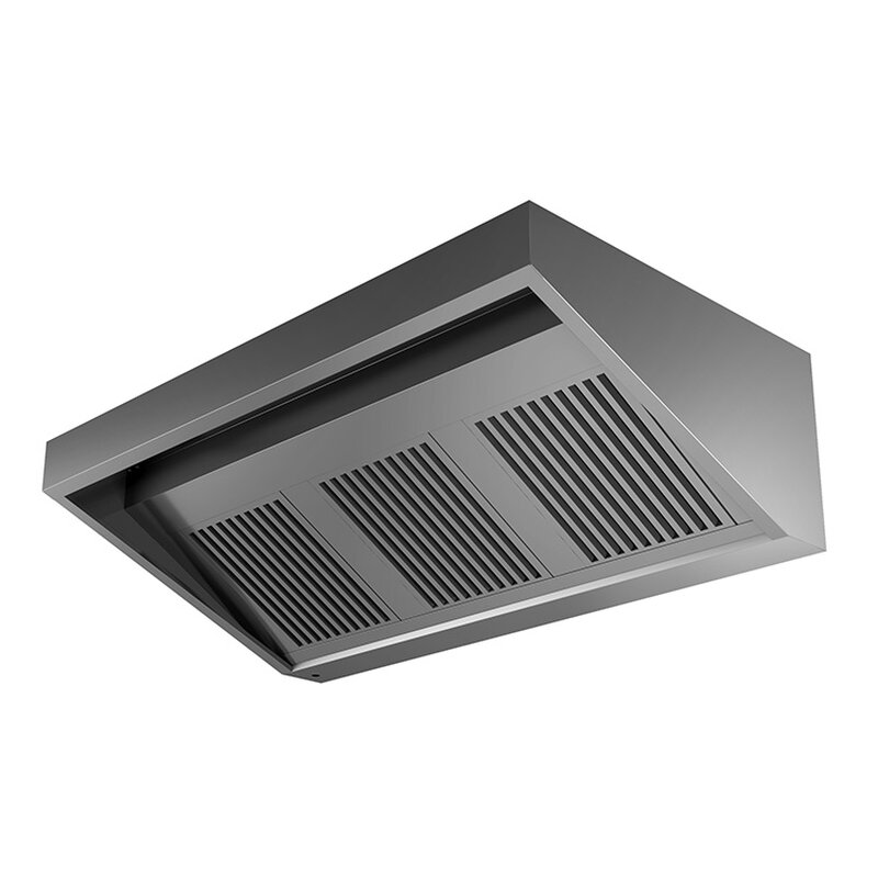 Gastro-inox Afzuigkap Met Motor Van Roestvrijstaal, 2000(l)x900(d)x450(h)mm