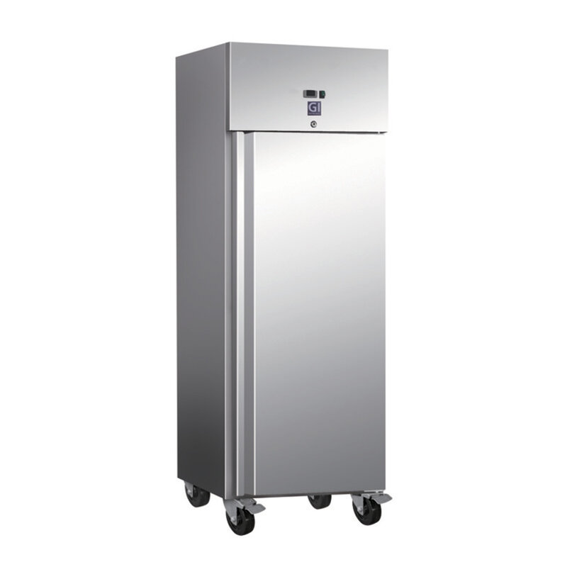 Gastro-inox Rvs 600 Liter Koelkast, Statisch Gekoeld Met Ventilator
