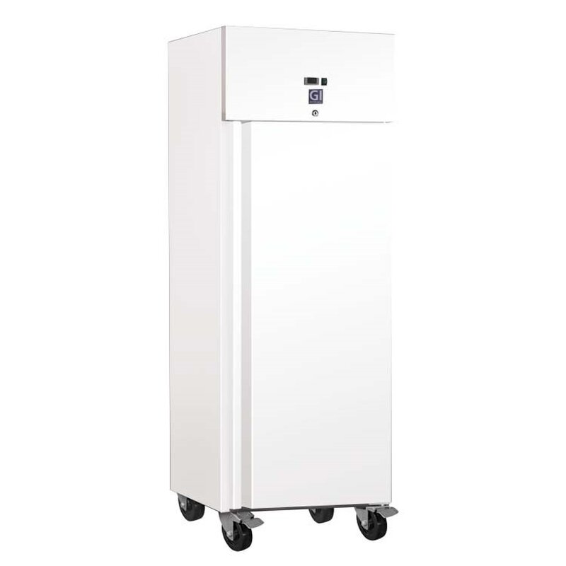 Gastro-inox Wit Stalen 600 Liter Koelkast, Statisch Gekoeld Met Ventilator