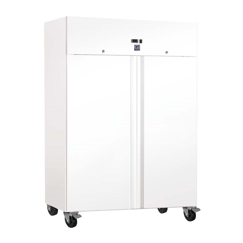 Gastro-inox Wit Stalen 1200 Liter Koelkast, Statisch Gekoeld Met Ventilator