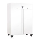 Gastro-inox Wit Stalen 1200 Liter Vriezer, Statisch Gekoeld Met Ventilator