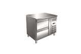Gastro-inox Rvs GN Koelwerkbank Met 2 Laden, Geforceerd Gekoeld