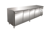 Gastro-inox Rvs GN Vrieswerkbank Met 4 Deuren, Geforceerd Gekoeld