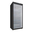 Gastro-inox Zwart Stalen Koeling 600 Liter Met Glasdeur, Statisch Gekoeld Met Ventilator