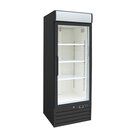 Gastro-inox Zwart Stalen Display Koeling 600 Liter Met Glasdeur, Geforceerd Gekoeld