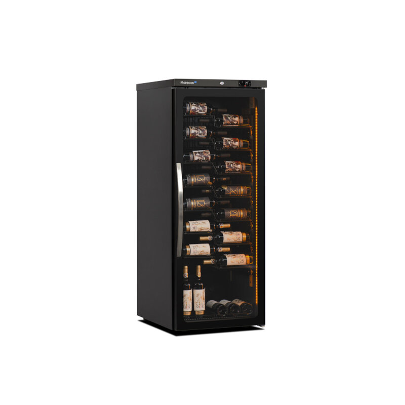 Gastro-inox Marecos Wijnklimaatkast Exclusive 101 Flessen Zicht Ligging, Enkele Zone