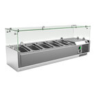 Gastro-inox Rvs Opzetkoelvitrine 5x Gn1/4