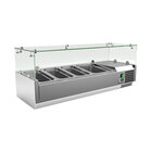 Gastro-inox Rvs Opzetkoelvitrine 3x GN 1/3 + 1x GN 1/2