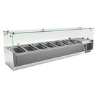 Gastro-inox Rvs Opzetkoelvitrine 7x Gn1/4