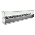 Gastro-inox Rvs Opzetkoelvitrine 7x Gn1/4