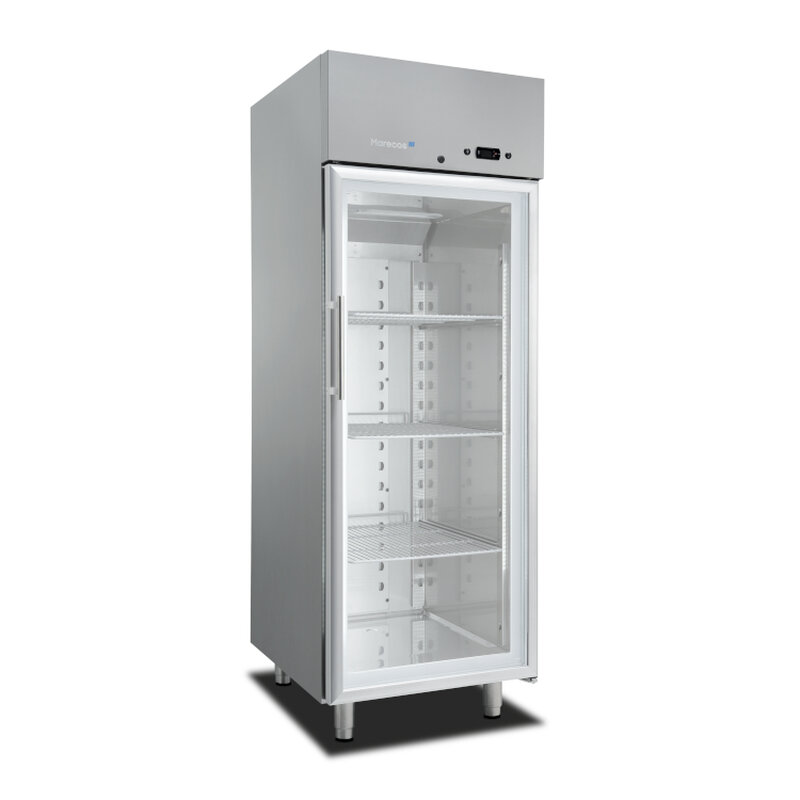 Gastro-inox Marecos Softline Roestvrijstalen GN 2/1 Koeling Met Glasdeur 700 Liter