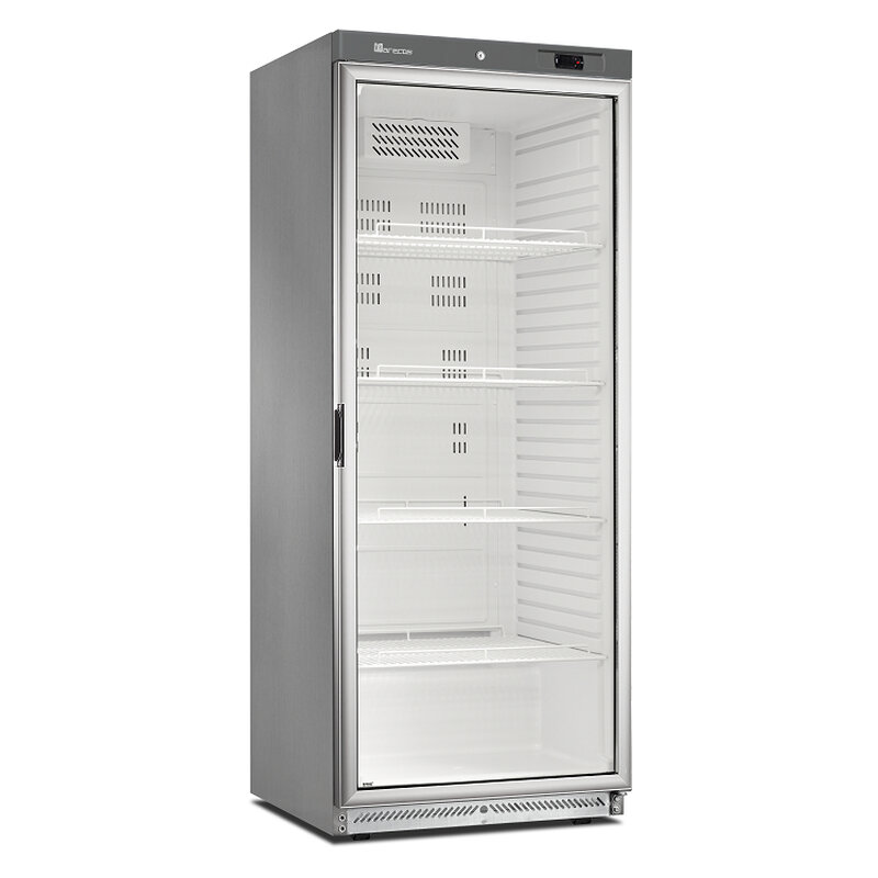Gastro-inox Marecos Roestvrijstalen GN 2/1 Koeling Met Glasdeur 600 Serie