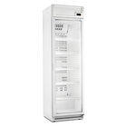 Gastro-inox Marecos Wit Stalen Display Koeling Met Glasdeur en Verlichte Banner 400 Serie