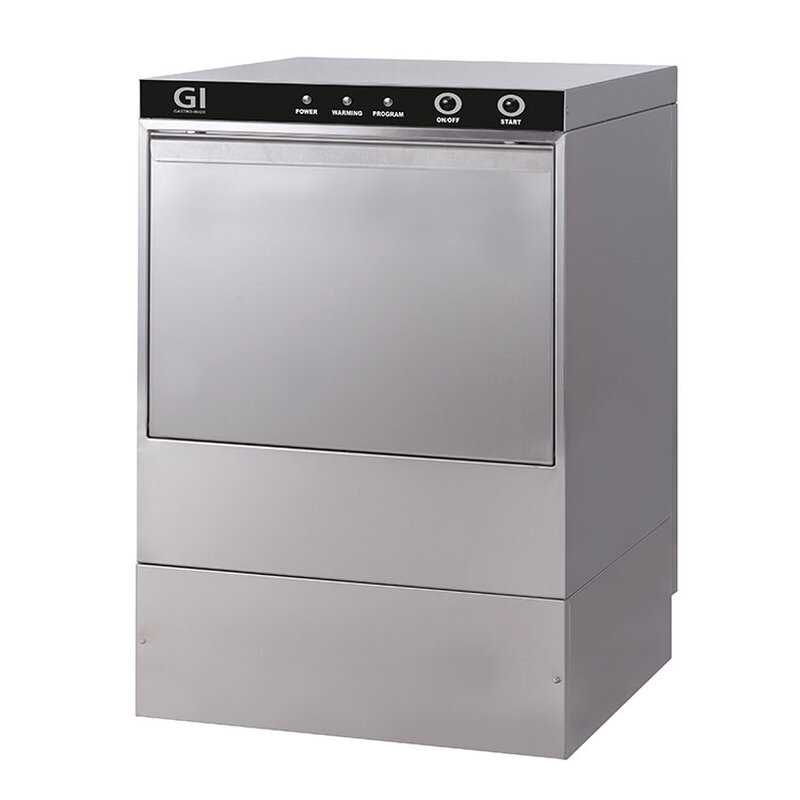 Gastro-inox Elektronische Vaatwasmachine Met Afvoerpomp en Zeepdispenser, 50x50cm, 230v