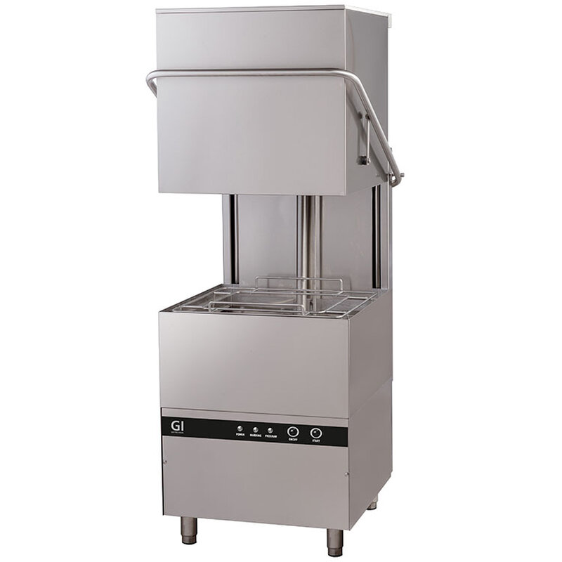Gastro-inox Elektronische Doorschuifvaatwasser Met Zeepdispenser, 50x50cm, 400v