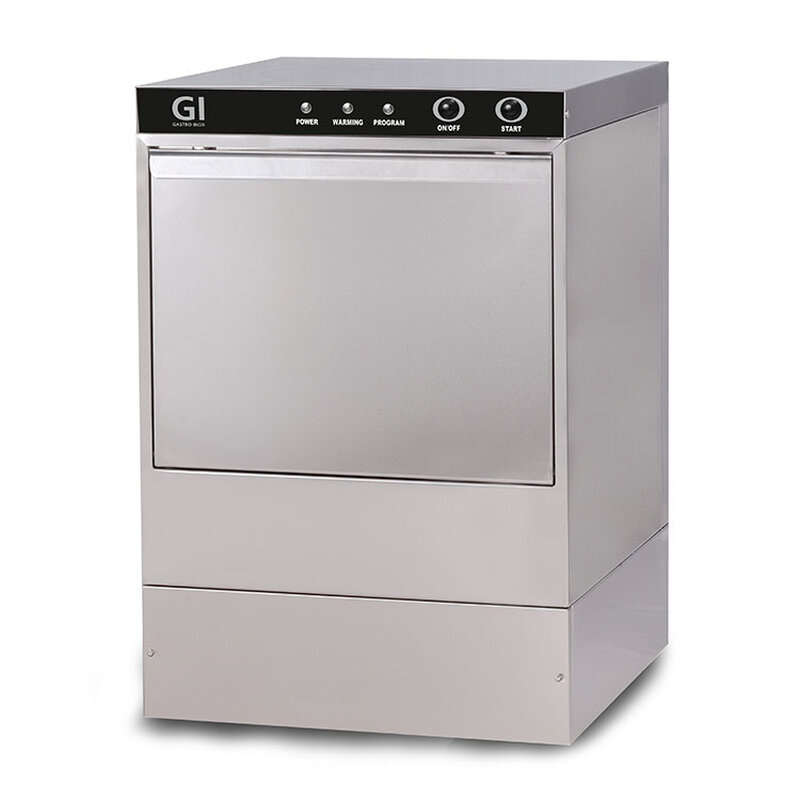 Gastro-inox Elektronische Vaatwasmachine Met Afvoerpomp en Zeepdispenser, 40x40cm, 230v