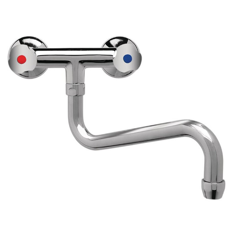 Gastro-inox Duobloc Laag Muurmodel 25(ø)mm Mengkraan 300mm