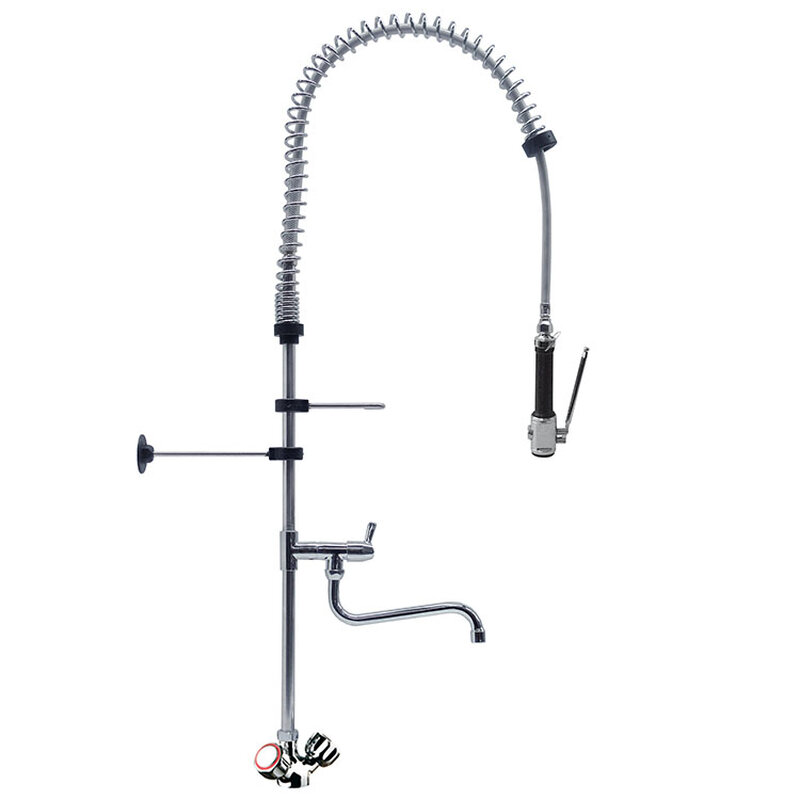 Gastro-inox Monobloc Voorspoeldouche Met Draaiknoppen & Zwenkkraan, 1200mm