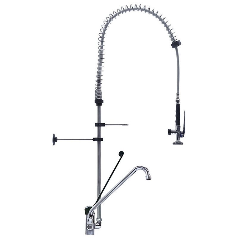 Gastro-inox Monobloc Voorspoeldouche Met Handsfreehendel & Zwenkkraan Van 250mm, 1200mm