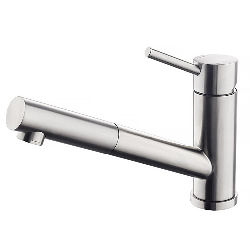 Gastro-inox Monobloc Keuken Mengkraan Met Uittrekbare Sproeikop, Roestvrijstaal Aisi 304