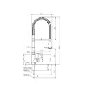 Gastro-inox Monobloc Keuken Douche-mengkraan, Roestvrijstaal Aisi 304