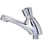 Gastro-inox Fonteinkraan Met Waterbesparende Drukknopbediening, Korte Uitloop Bovenzijde
