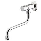 Gastro-inox Fonteinkraan Met Waterbesparende Drukknopbediening, Lange Uitloop Onderzijde